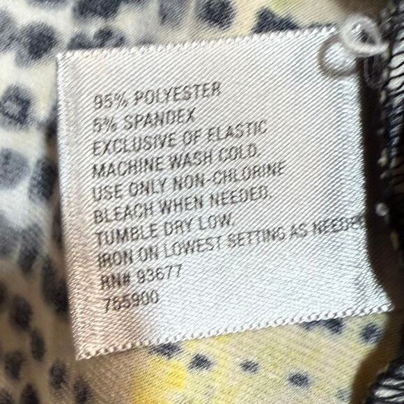 Worthington‎ S Abstract Dot Print Stretch Ruched Top Yellow Chic Y2K Girlhood - Picture 8 of 9